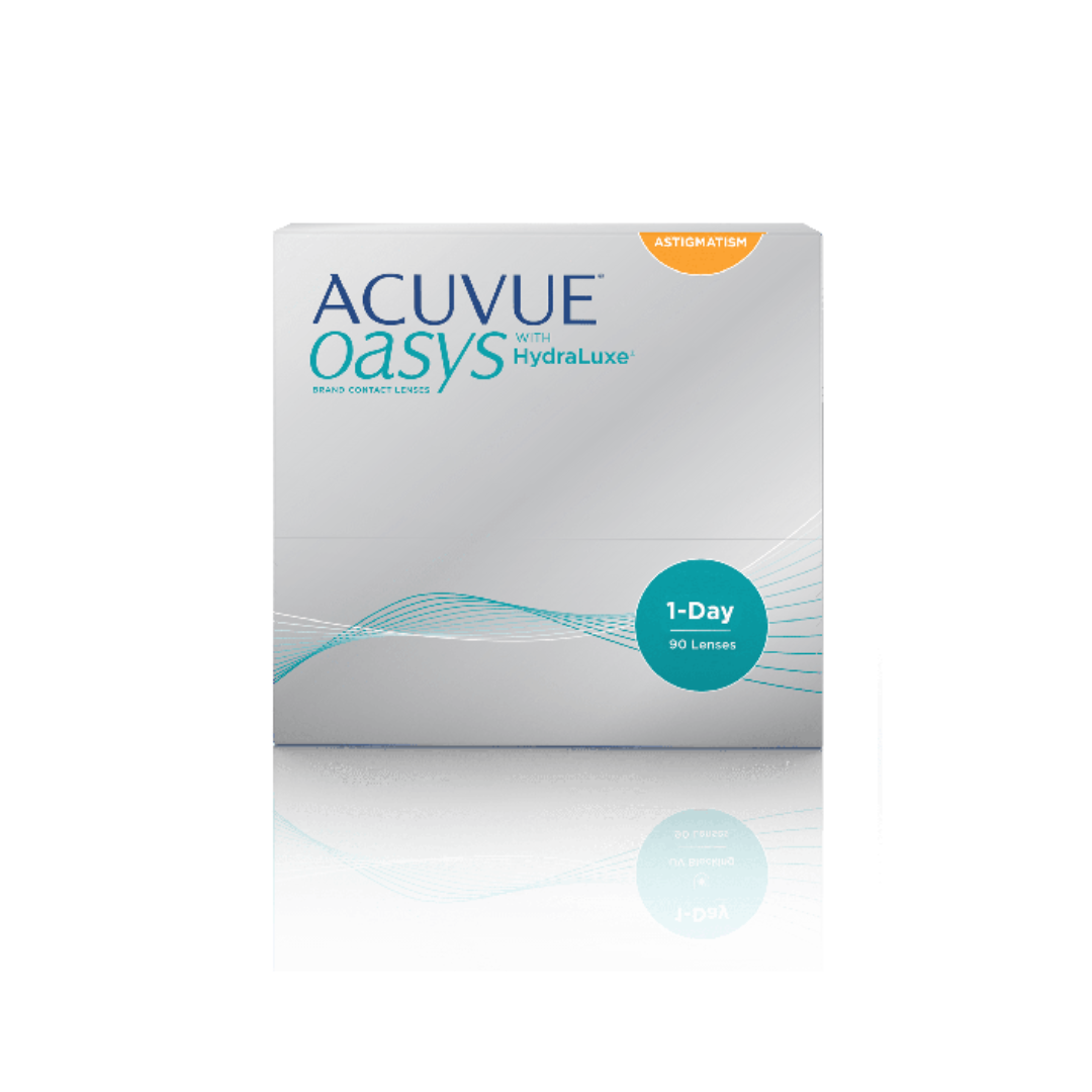 Acuvue® Oasys 1-Day avec HydraLuxe® - Astigmatisme | Boîtes de 30 et 90