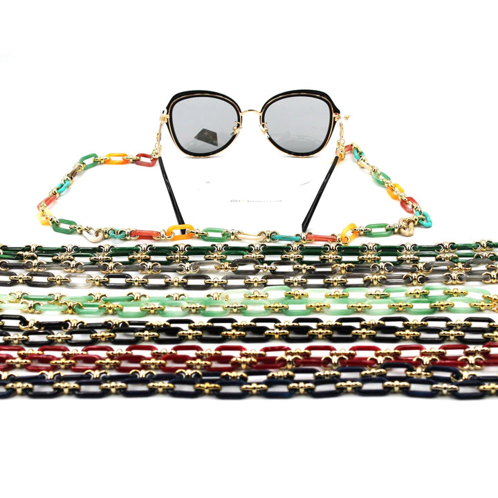 vêtements de charme | Chaîne de lunettes multicolore | Modèle 012